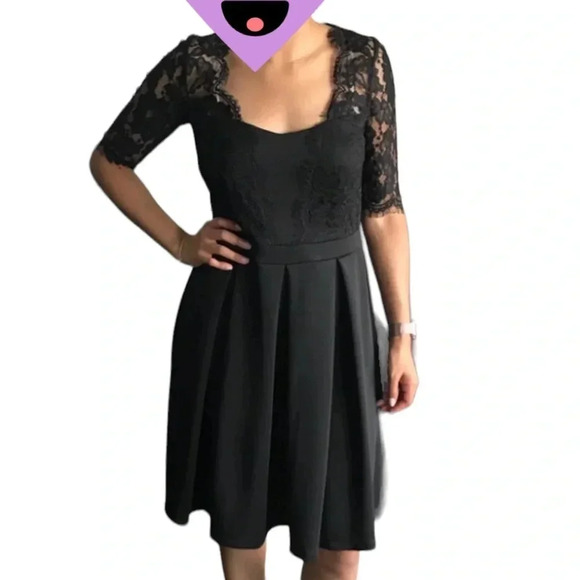 Lacey Black Dress - Picture 2 of 7